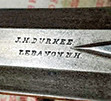 J. H. Durkee Lebanon, N.H. Barrel Stamp